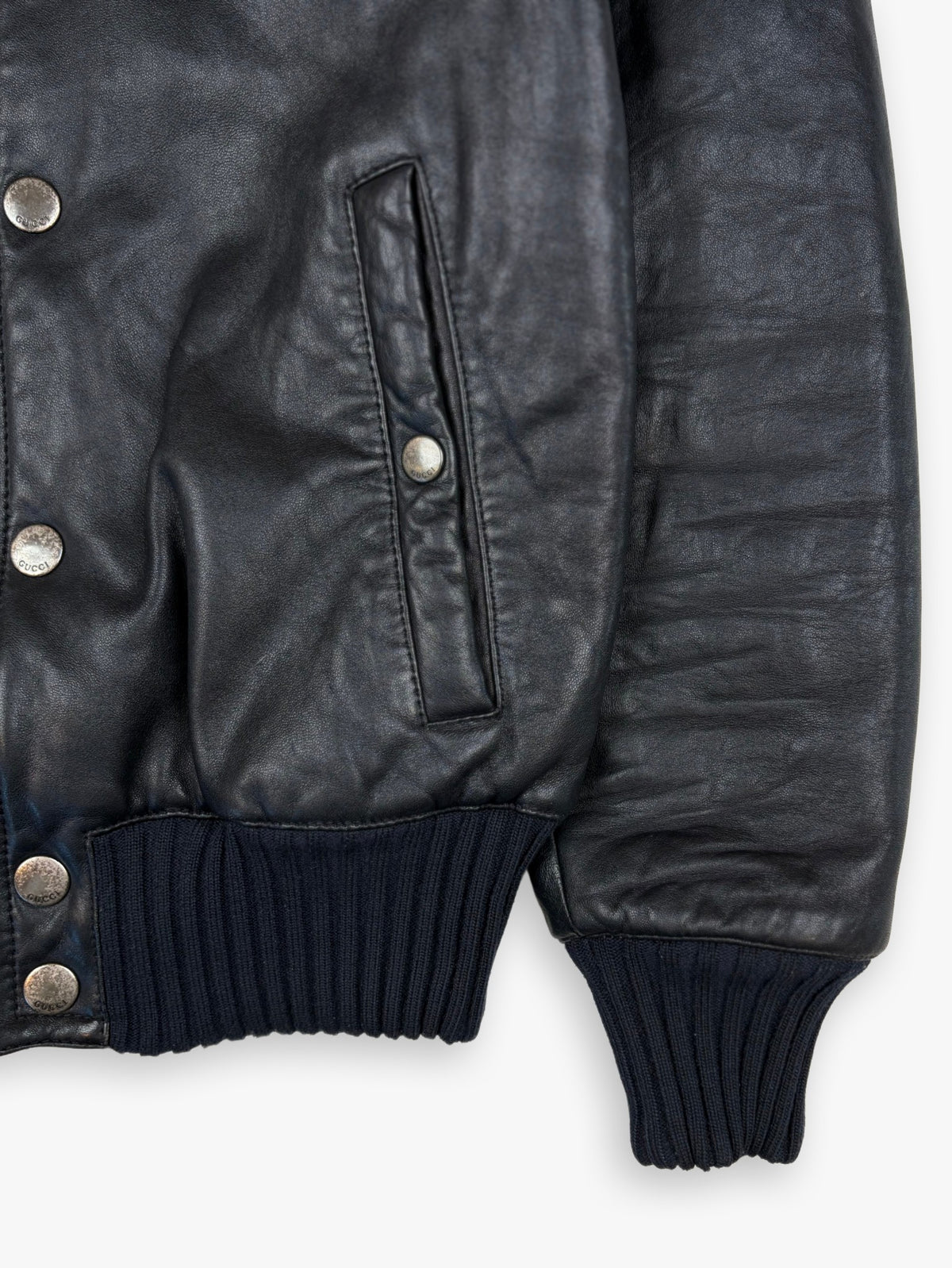 2000s Gucci Leather Bomber Jacket