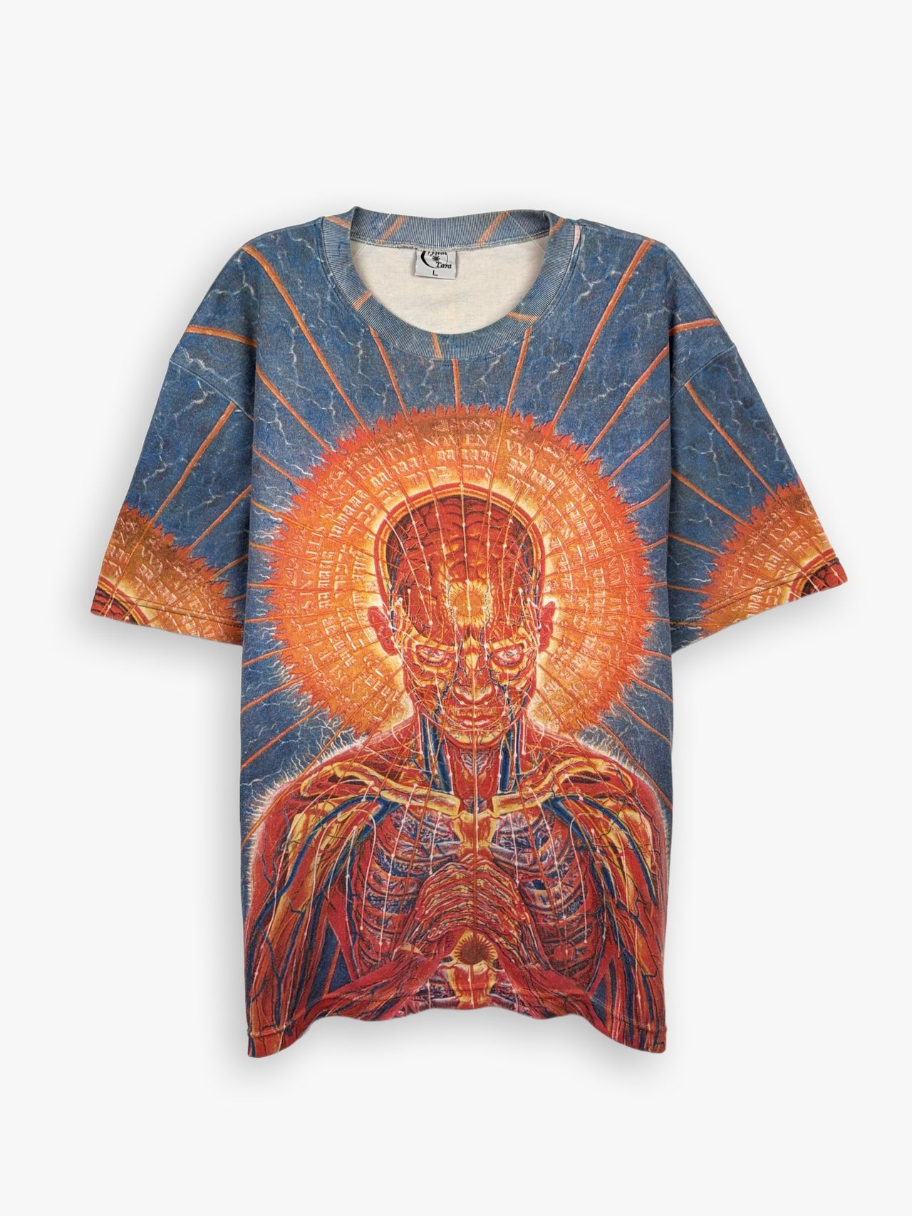 1990s Alex Grey Crystal Tara Invisions All Over Print T-Shirt