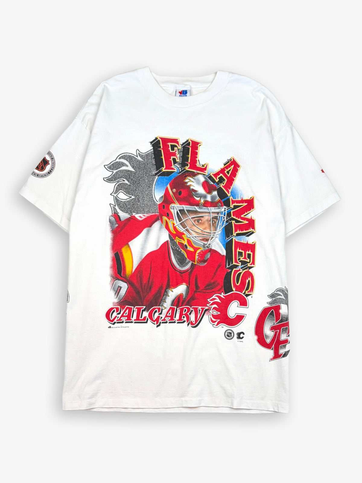 1991 Bulletin Athletic Calgary Flames T-Shirt