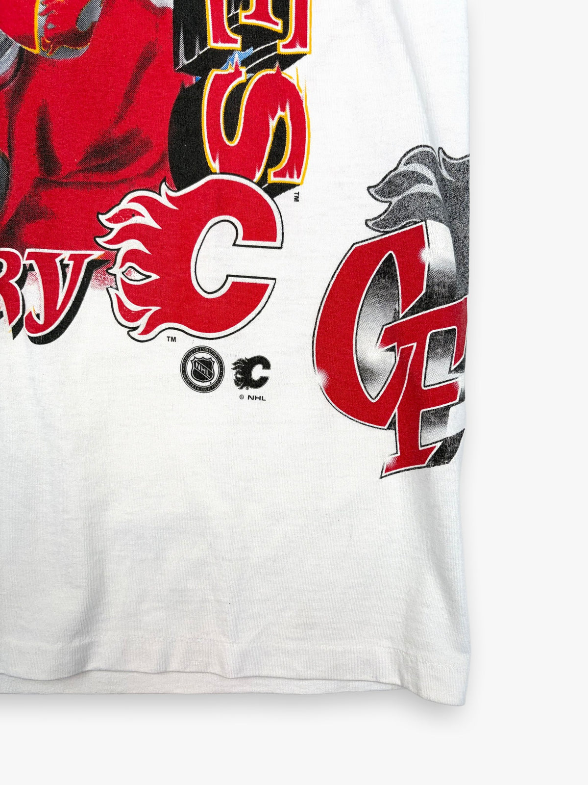 1991 Bulletin Athletic Calgary Flames T-Shirt