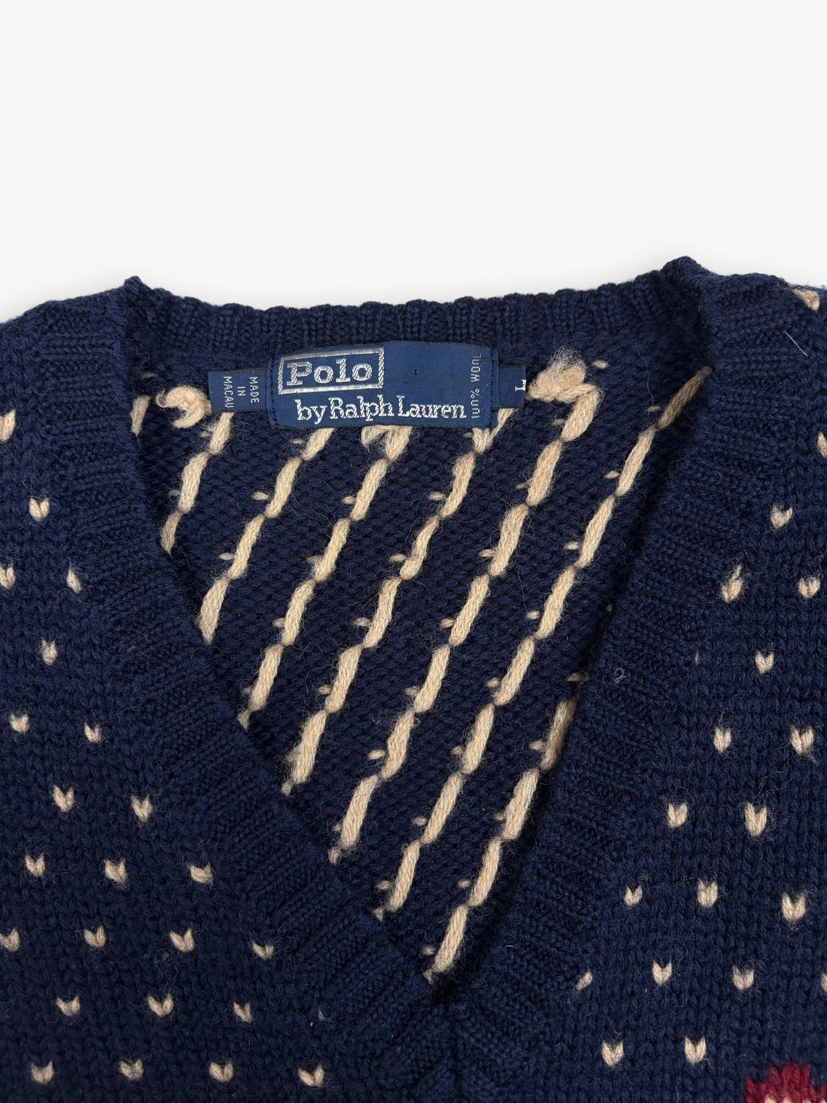 1990s Polo Ralph Lauren Skier Knit Sweater Vest