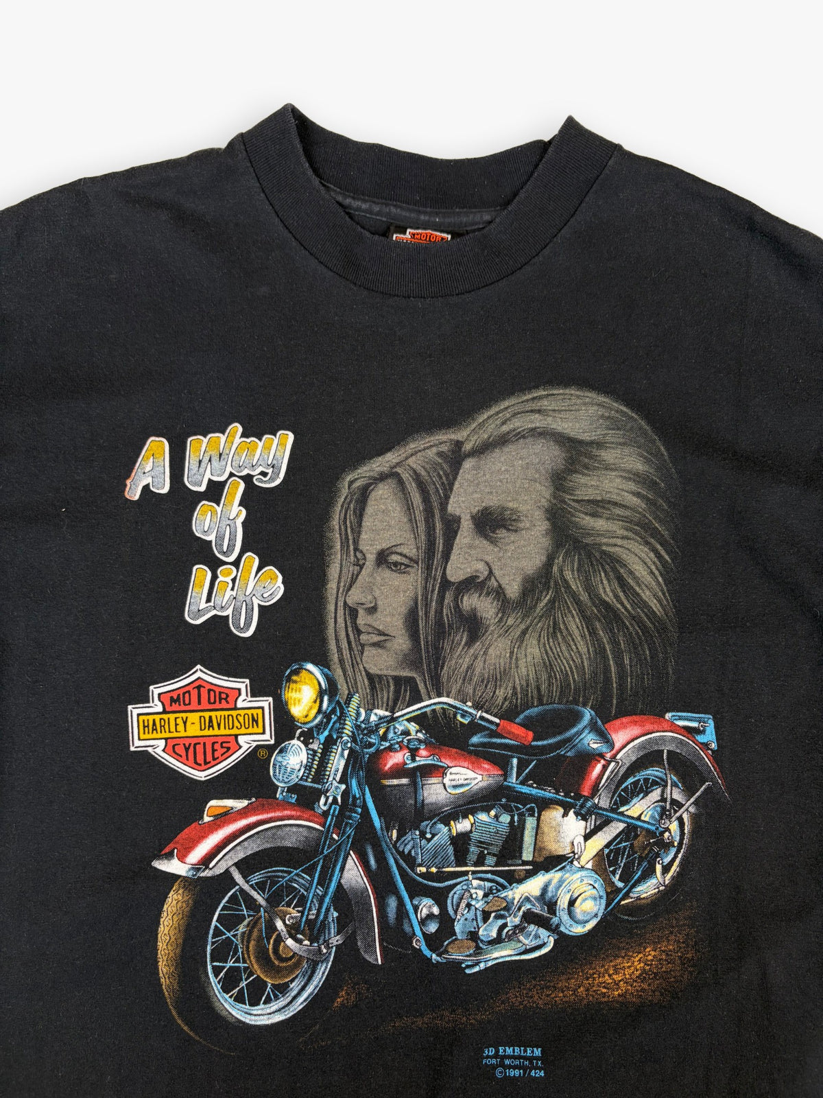 1991 Harley Davidson ’A Way of Life’ 3D Emblem T-Shirt