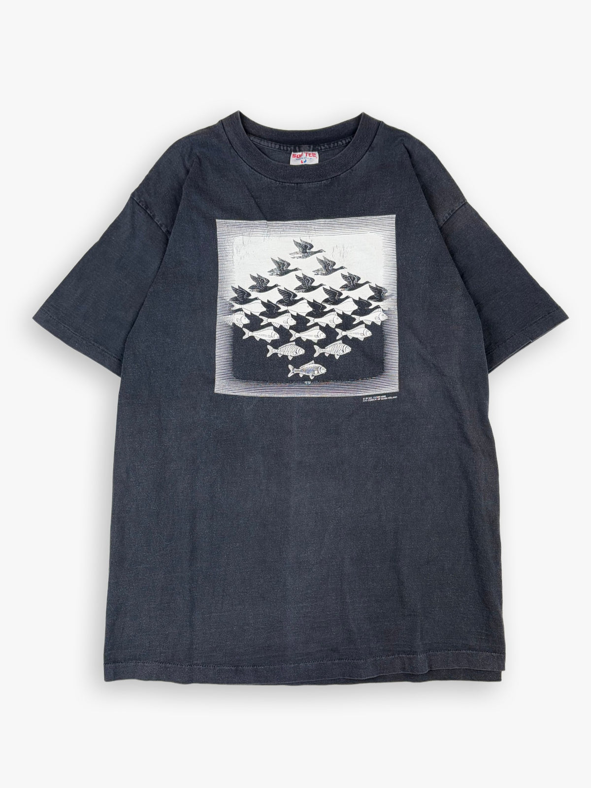 1989 M.C. Escher Sky & Water Art T-Shirt