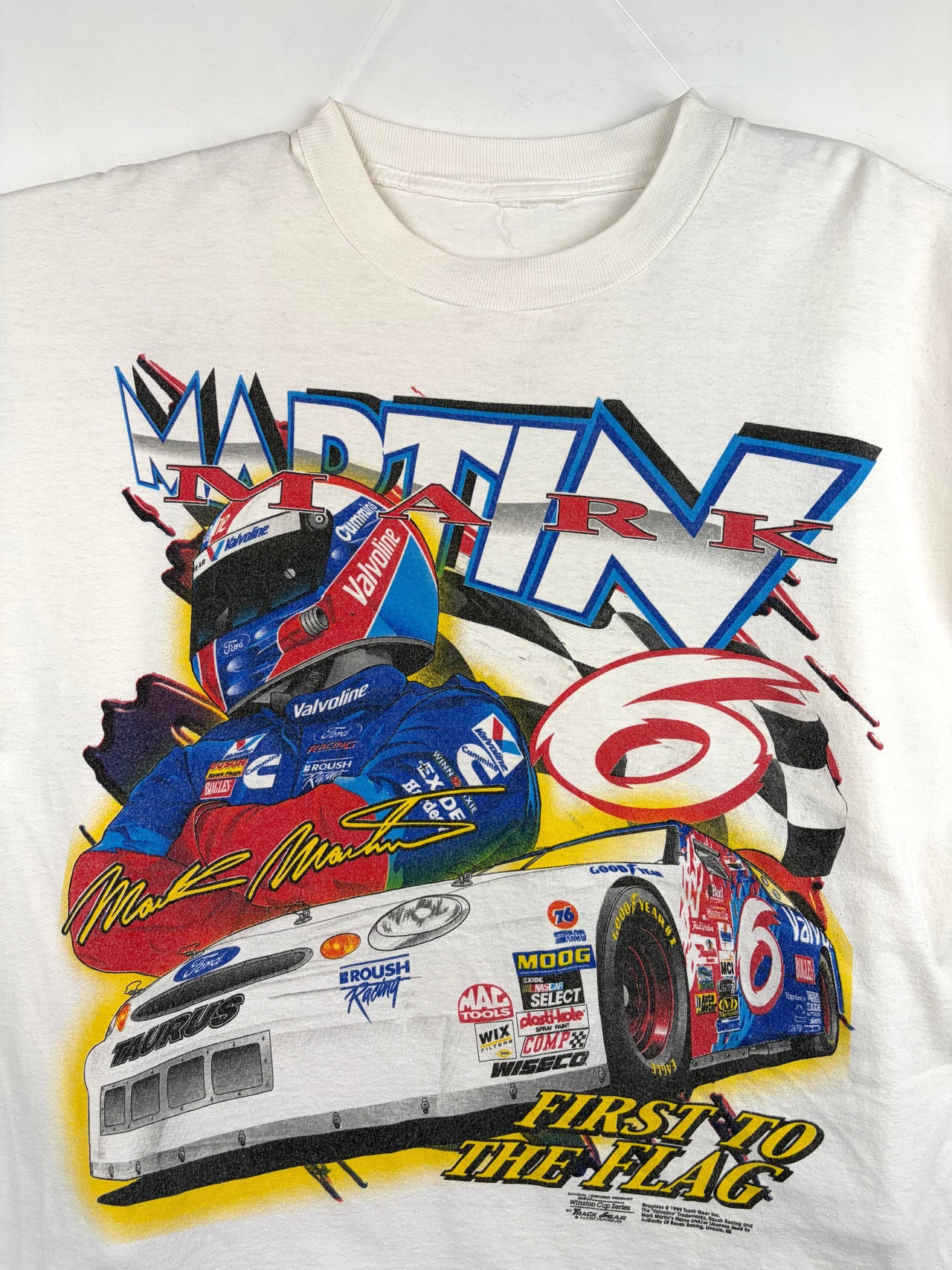 1999 Mark Martin First to the Flag Nascar T-Shirt