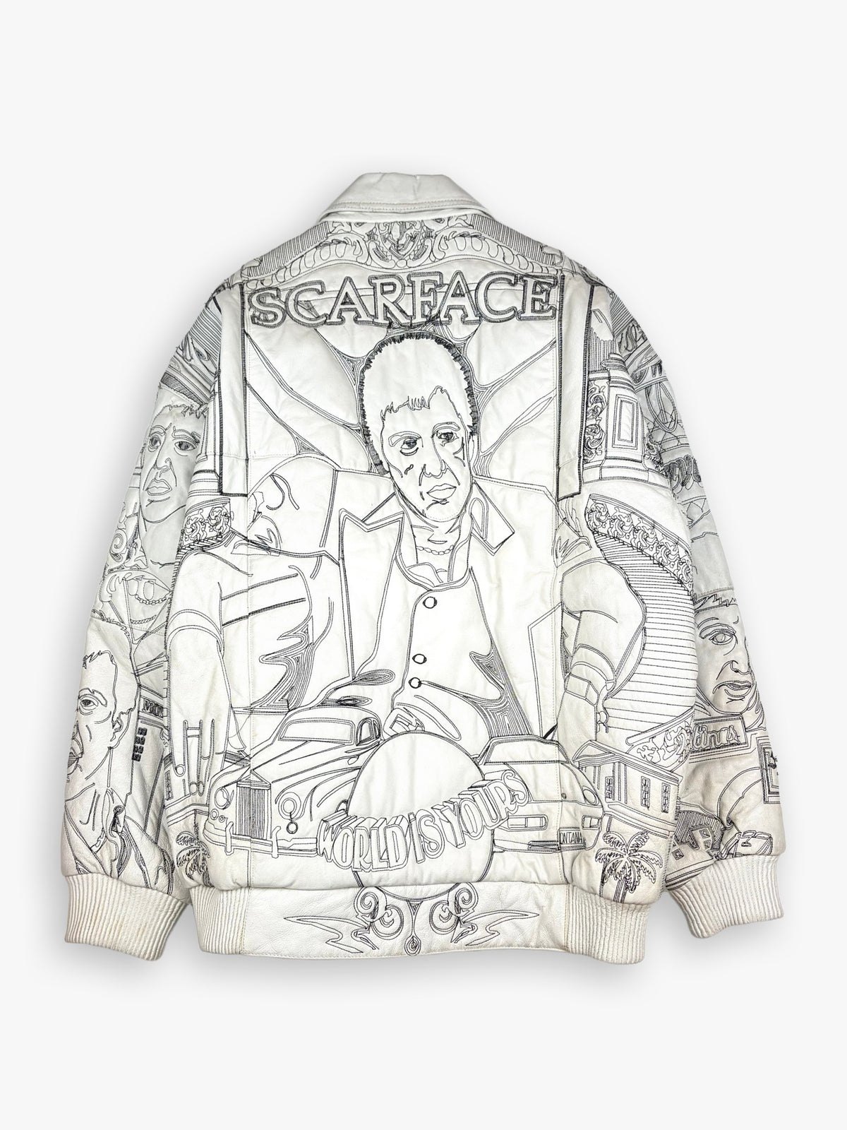 2000s Scarface Leather Jacket