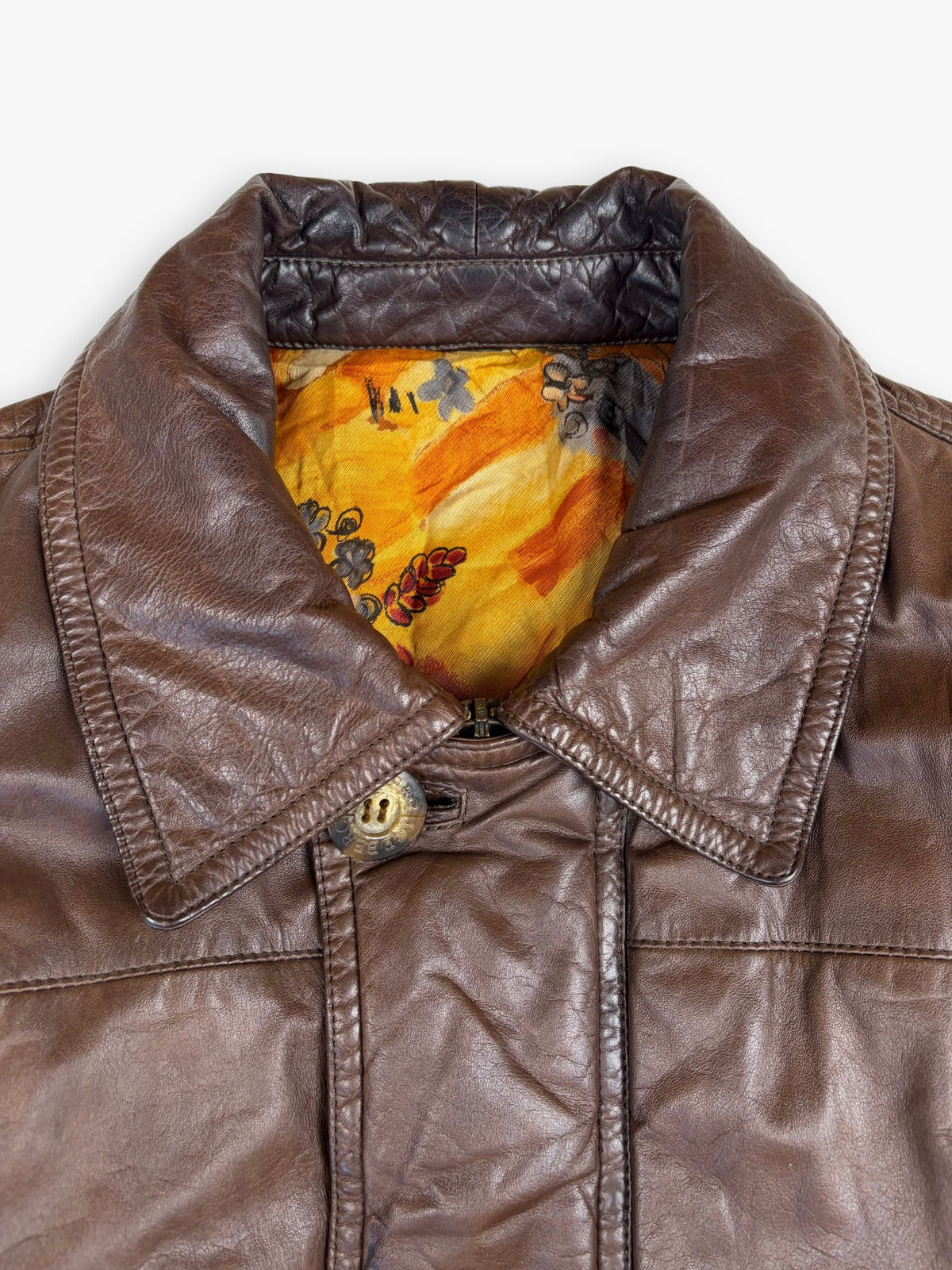 1980s Iceberg Leather Bomber Jacket