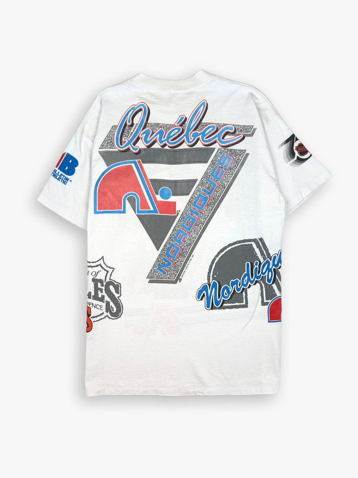 1991 Bulletin Athletic Quebec Nordiques NHL T-Shirt