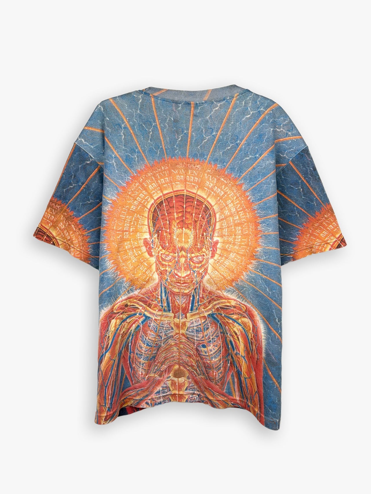 1990s Alex Grey Crystal Tara Invisions All Over Print T-Shirt