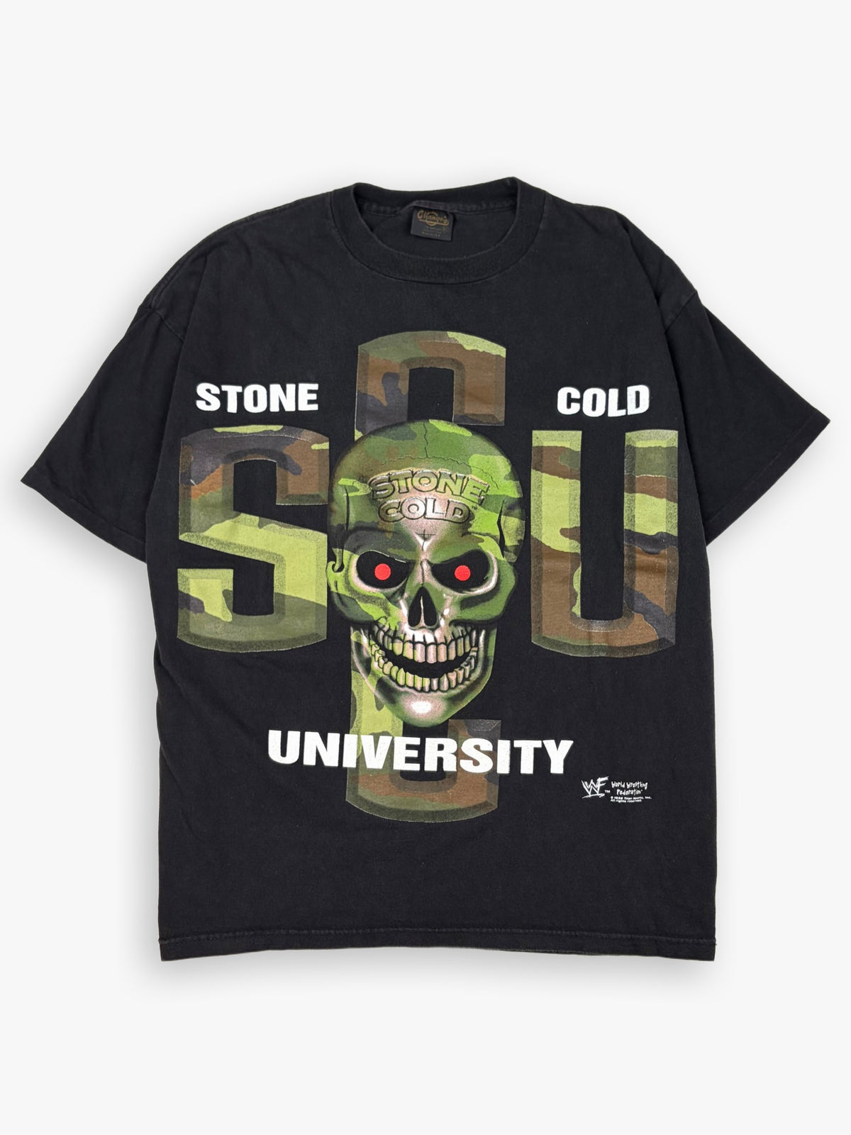 1998 WWF Stone Cold Steve Austin University School of Hard Knocks T-Shirt