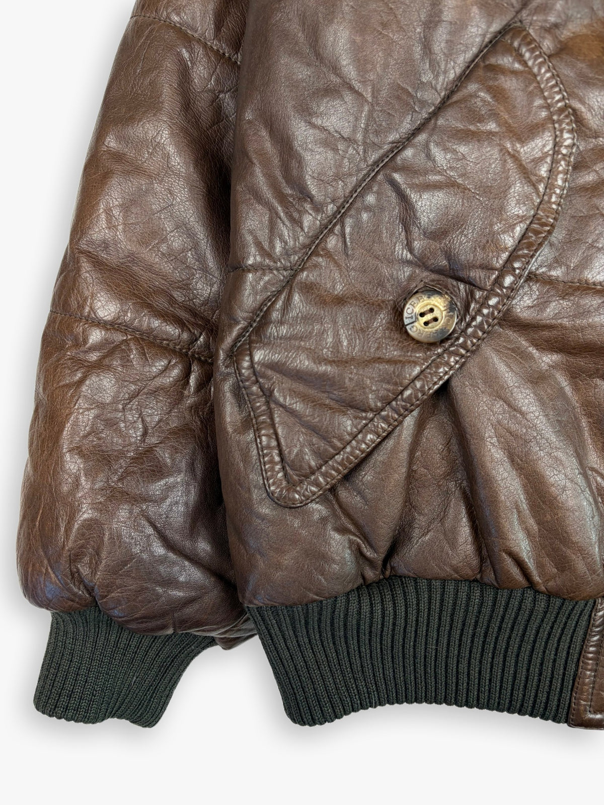 1980s Iceberg Leather Bomber Jacket