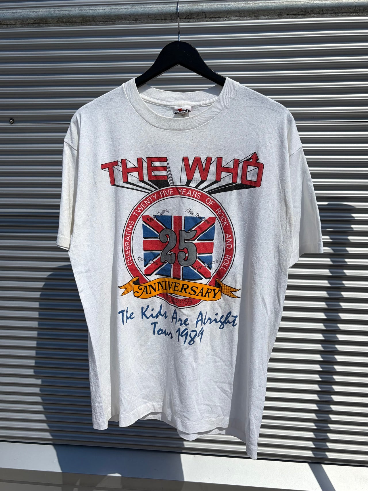 1989 The Who 25th Anniversary The Kids Are Allright USA Tour T-Shirt