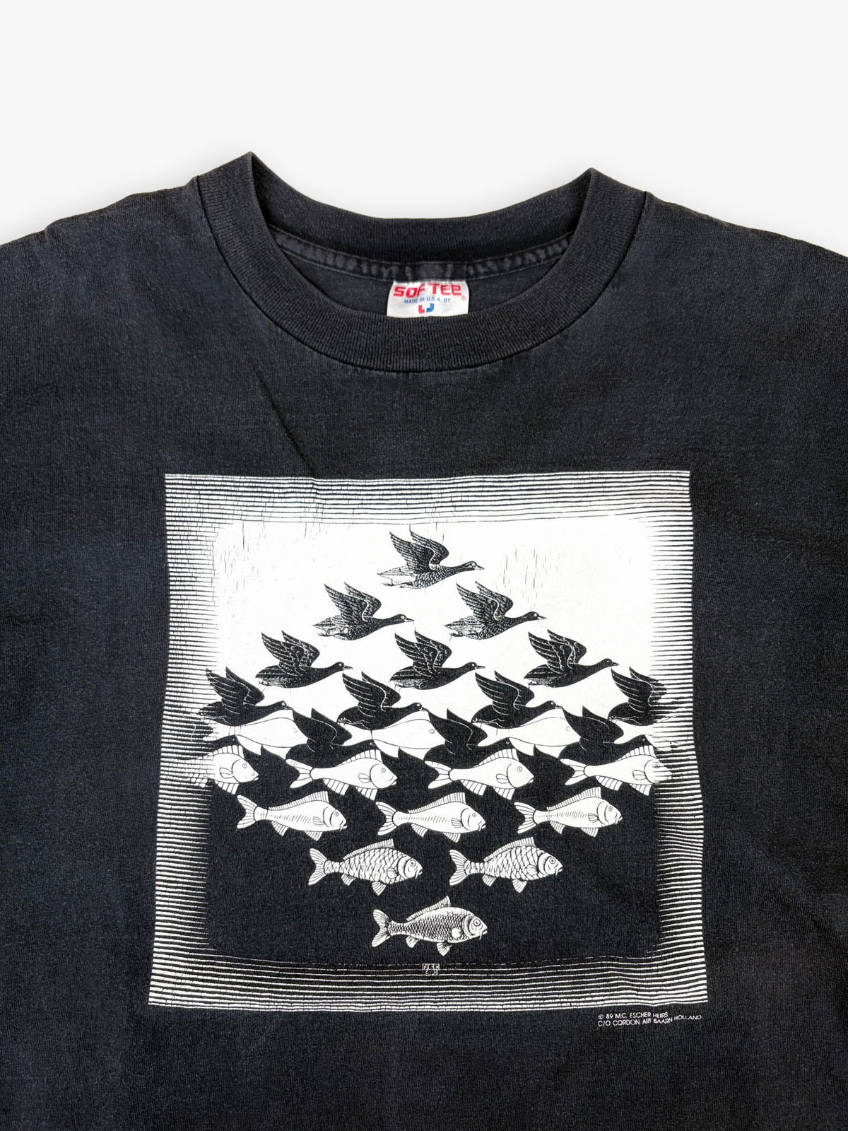 1989 M.C. Escher Sky & Water Art T-Shirt