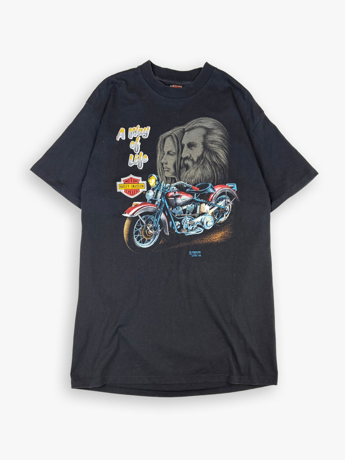 1991 Harley Davidson ’A Way of Life’ 3D Emblem T-Shirt