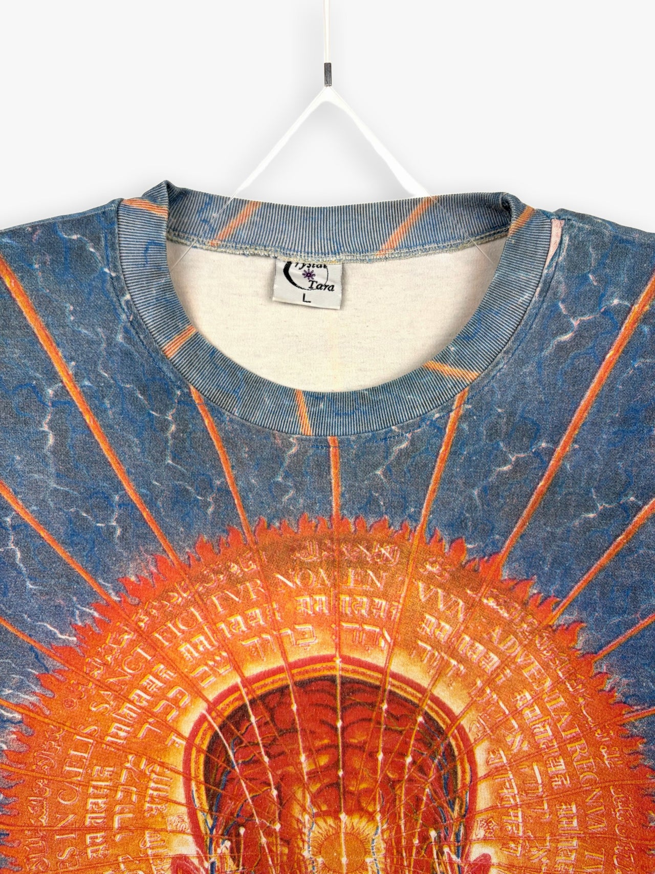 1990s Alex Grey Crystal Tara Invisions All Over Print T-Shirt
