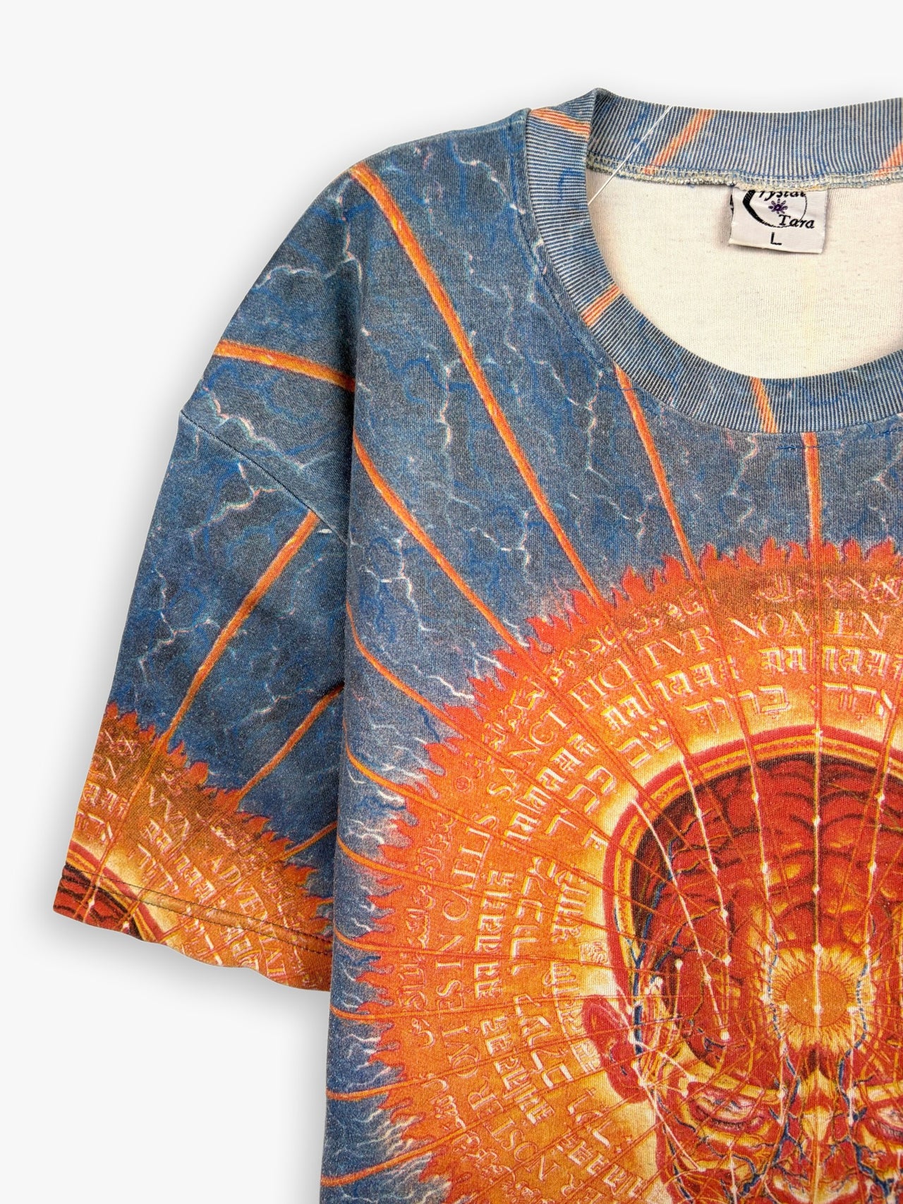1990s Alex Grey Crystal Tara Invisions All Over Print T-Shirt